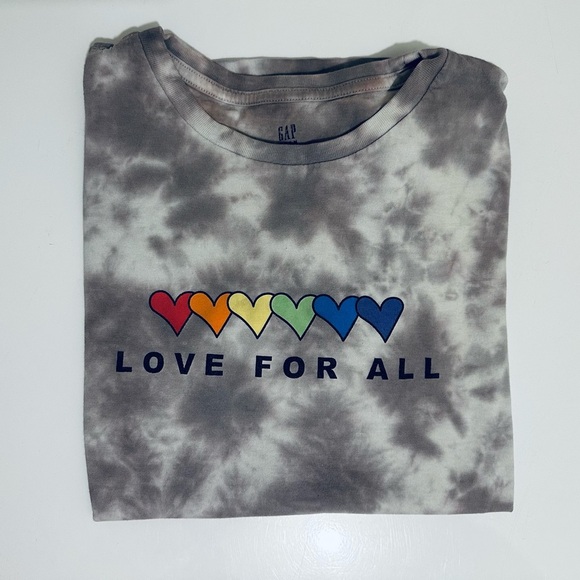 GAP Collective Teen 100% Organic Cotton T-Shirt, Teen Size 14-16, Gray Tie Dye - Picture 10 of 10